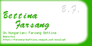 bettina farsang business card